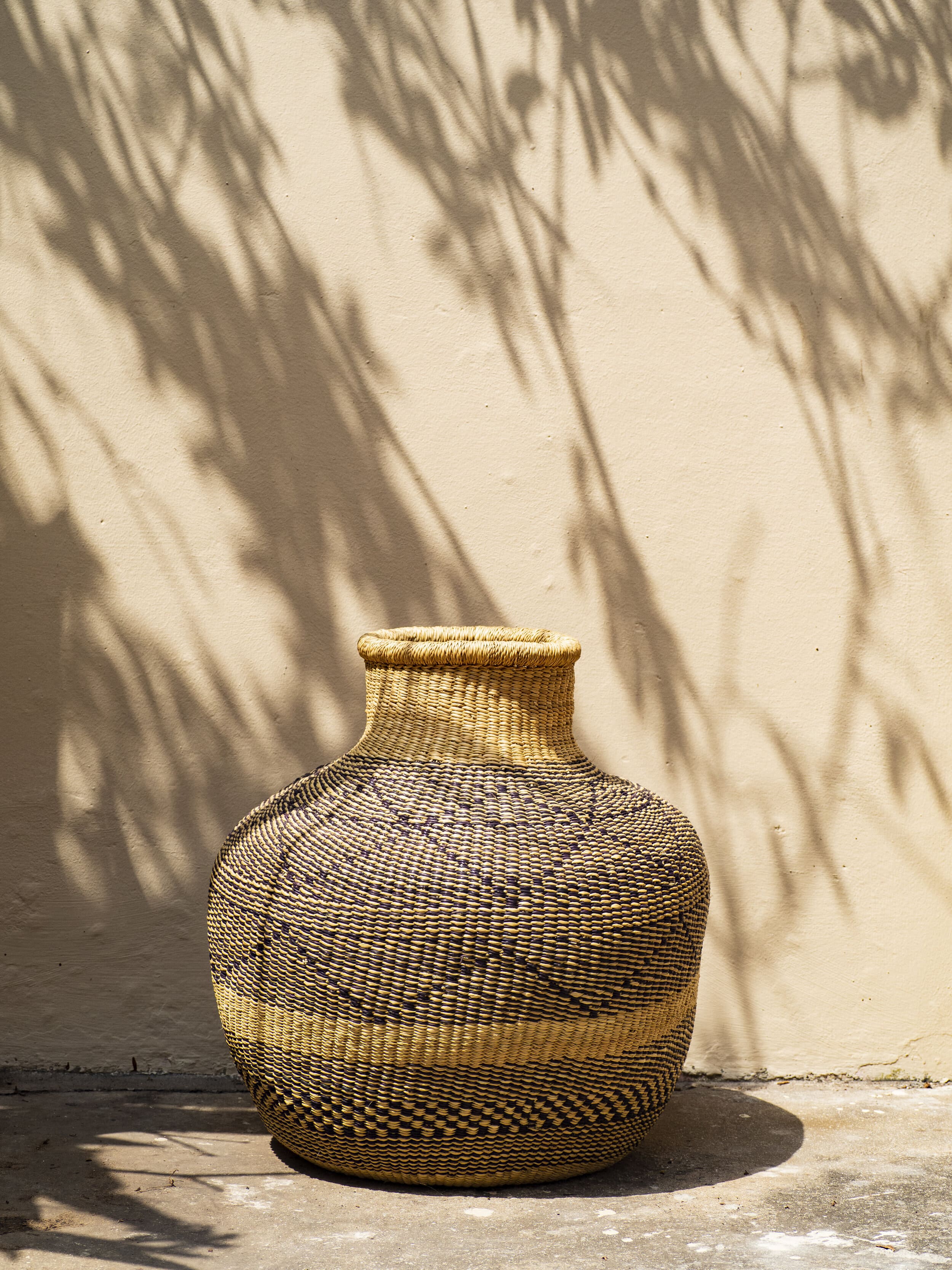 Flower Pot Black Pattern Basket - AKB00014B