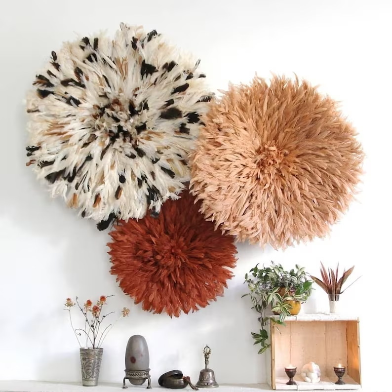 Set of 3 Bamileke Juju Hats