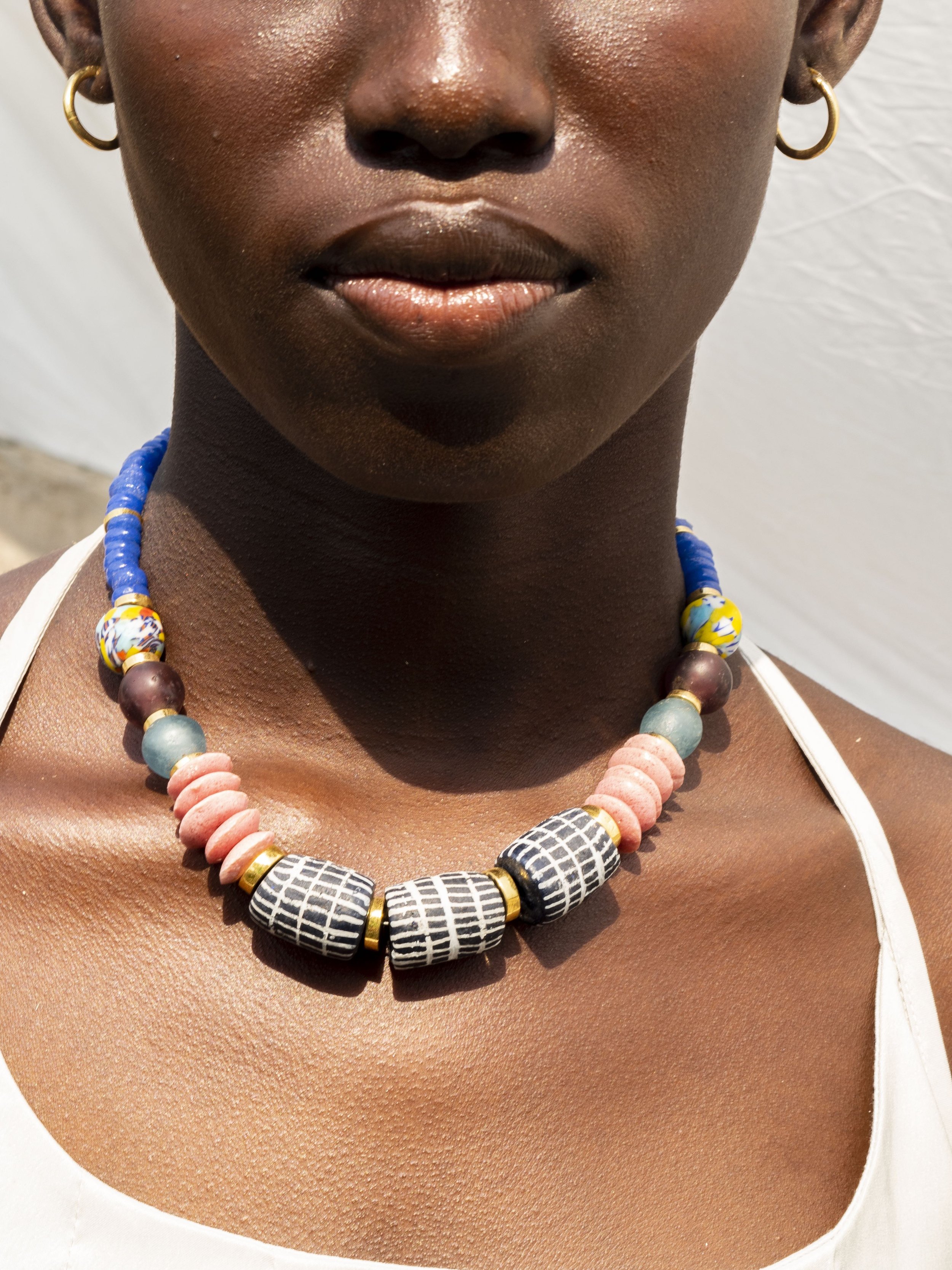 Krobo Beads Necklace | African Inspired | Akos Creative