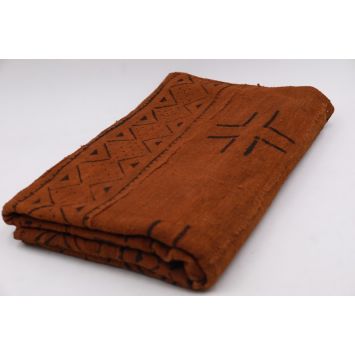 Brown mudcloth that has been folded