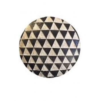 Black and white Vintage Bamileke Round Shield